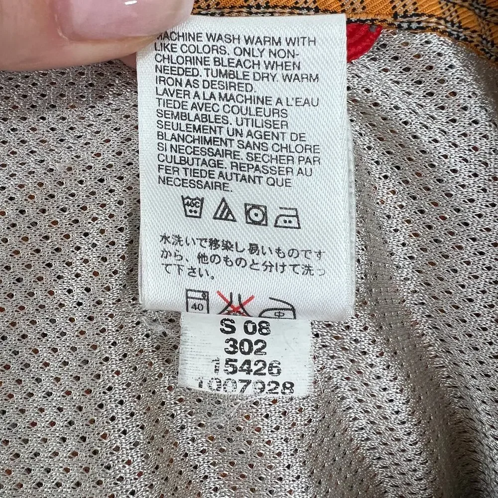 THE NORTH FACE Mens Yellow Gold Gingham Button-Down Long Sleeve Shirt X-Large XL